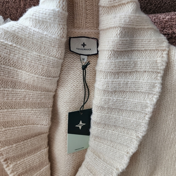 Tuckernuck Cream Blanket Stitch Harrow Cardigan - Picture 3 of 6